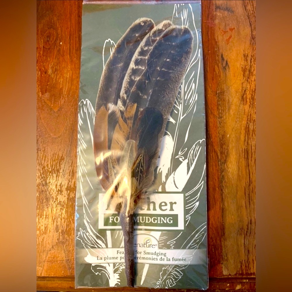 Feather for smudging, new